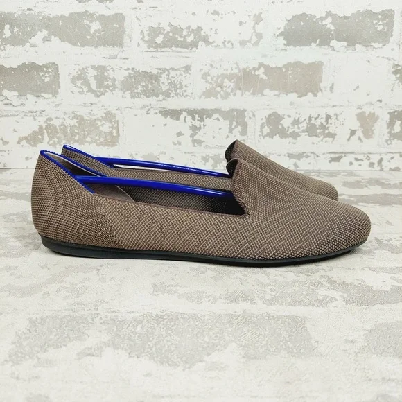 NEW Rothy's The Loafer Mocha Knit Round Toe Slip On Loafers F717
